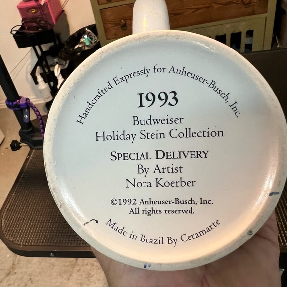 2 Budweiser Holiday Beer Steins - Picture 3 of 3